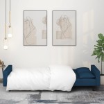 vidaXL Canapea extensibilă cu 2 locuri, 2 perne, albastru, catifea vidaXL Canapea extensibilă cu 2 locuri, 2 perne, albastru, catifea