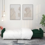 vidaXL Canapea extensibilă cu 2 locuri, 2 perne, verde închis catifea vidaXL Canapea extensibilă cu 2 locuri, 2 perne, verde închis catifea