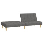 vidaXL Canapea extensibilă cu 2 locuri, gri deschis, țesătură