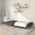vidaXL Canapea extensibilă cu 2 locuri, gri închis, textil