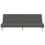 vidaXL Canapea extensibilă cu 2 locuri, gri închis, textil