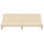vidaXL Canapea extensibilă cu 2 locuri, crem, material textil vidaXL Canapea extensibilă cu 2 locuri, crem, material textil