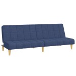 vidaXL Canapea extensibilă cu 2 locuri, albastru, material textil vidaXL Canapea extensibilă cu 2 locuri, albastru, material textil