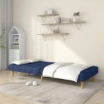 vidaXL Canapea extensibilă cu 2 locuri, albastru, material textil vidaXL Canapea extensibilă cu 2 locuri, albastru, material textil