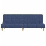 vidaXL Canapea extensibilă cu 2 locuri, albastru, material textil vidaXL Canapea extensibilă cu 2 locuri, albastru, material textil