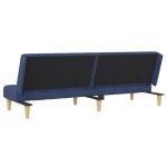 vidaXL Canapea extensibilă cu 2 locuri, albastru, material textil vidaXL Canapea extensibilă cu 2 locuri, albastru, material textil
