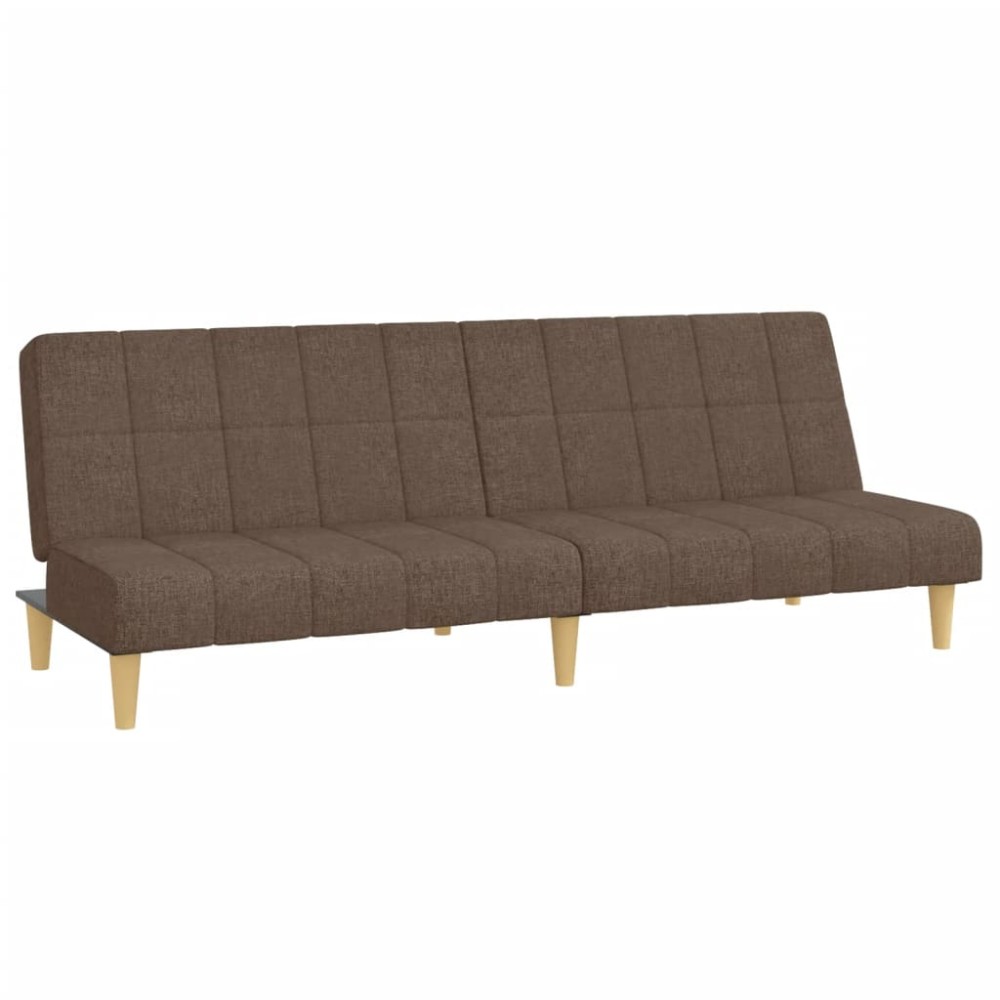 vidaXL Canapea extensibilă cu 2 locuri, gri taupe, material textil
