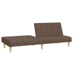 vidaXL Canapea extensibilă cu 2 locuri, gri taupe, material textil