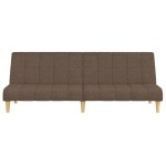 vidaXL Canapea extensibilă cu 2 locuri, gri taupe, material textil
