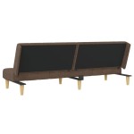 vidaXL Canapea extensibilă cu 2 locuri, gri taupe, material textil