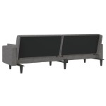 vidaXL Canapea extensibilă cu 2 locuri, 2 perne, gri deschis, textil vidaXL Canapea extensibilă cu 2 locuri, 2 perne, gri deschis, textil