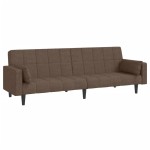 vidaXL Canapea extensibilă cu 2 locuri, 2 perne, gri taupe, textil vidaXL Canapea extensibilă cu 2 locuri, 2 perne, gri taupe, textil