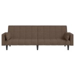 vidaXL Canapea extensibilă cu 2 locuri, 2 perne, gri taupe, textil vidaXL Canapea extensibilă cu 2 locuri, 2 perne, gri taupe, textil