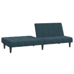 vidaXL Canapea extensibilă cu 2 locuri, albastru, catifea vidaXL Canapea extensibilă cu 2 locuri, albastru, catifea