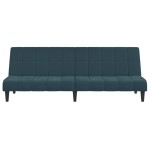 vidaXL Canapea extensibilă cu 2 locuri, albastru, catifea vidaXL Canapea extensibilă cu 2 locuri, albastru, catifea