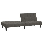vidaXL Canapea extensibilă cu 2 locuri, gri închis, catifea