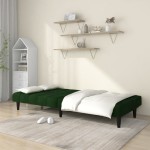 vidaXL Canapea extensibilă cu 2 locuri, verde închis, catifea