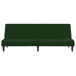 vidaXL Canapea extensibilă cu 2 locuri, verde închis, catifea