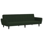 vidaXL Canapea extensibilă cu 2 locuri, verde închis, catifea