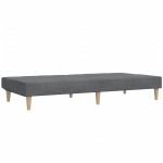 vidaXL Canapea extensibilă cu 2 locuri, gri deschis, țesătură