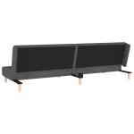 vidaXL Canapea extensibilă cu 2 locuri, 2 perne, gri închis, textil vidaXL Canapea extensibilă cu 2 locuri, 2 perne, gri închis, textil