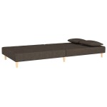 vidaXL Canapea extensibilă cu 2 locuri, 2 perne, maro, textil vidaXL Canapea extensibilă cu 2 locuri, 2 perne, maro, textil
