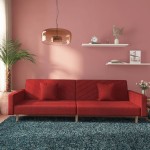 vidaXL Canapea extensibilă cu 2 locuri, 2 perne, roșu vin, textil vidaXL Canapea extensibilă cu 2 locuri, 2 perne, roșu vin, textil