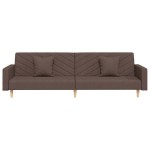 vidaXL Canapea extensibilă cu 2 locuri, 2 perne, gri taupe, textil vidaXL Canapea extensibilă cu 2 locuri, 2 perne, gri taupe, textil
