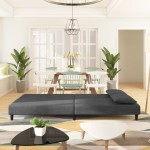 vidaXL Canapea extensibilă cu 2 locuri, 2 perne, gri închis, catifea vidaXL Canapea extensibilă cu 2 locuri, 2 perne, gri închis, catifea