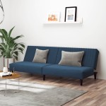 vidaXL Canapea extensibilă cu 2 locuri, albastru, catifea vidaXL Canapea extensibilă cu 2 locuri, albastru, catifea