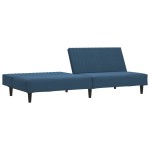 vidaXL Canapea extensibilă cu 2 locuri, albastru, catifea vidaXL Canapea extensibilă cu 2 locuri, albastru, catifea