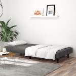 vidaXL Canapea extensibilă cu 2 locuri, gri închis, catifea