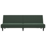 vidaXL Canapea extensibilă cu 2 locuri, verde închis, catifea