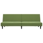 vidaXL Canapea extensibilă cu 2 locuri, verde deschis, catifea