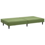 vidaXL Canapea extensibilă cu 2 locuri, verde deschis, catifea