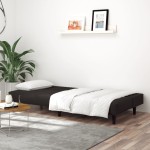 vidaXL Canapea extensibilă cu 2 locuri, negru, catifea