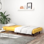 vidaXL Canapea extensibilă cu 2 locuri, galben, catifea