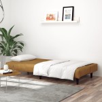 vidaXL Canapea extensibilă cu 2 locuri, maro, catifea