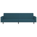 vidaXL Canapea extensibilă cu 2 locuri, albastru, catifea vidaXL Canapea extensibilă cu 2 locuri, albastru, catifea