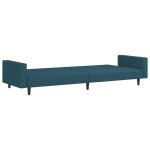 vidaXL Canapea extensibilă cu 2 locuri, albastru, catifea vidaXL Canapea extensibilă cu 2 locuri, albastru, catifea