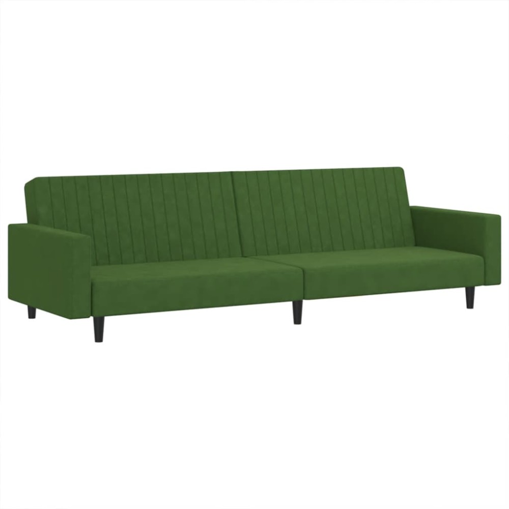 vidaXL Canapea extensibilă cu 2 locuri, verde închis, catifea