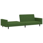 vidaXL Canapea extensibilă cu 2 locuri, verde închis, catifea