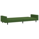 vidaXL Canapea extensibilă cu 2 locuri, verde închis, catifea
