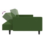 vidaXL Canapea extensibilă cu 2 locuri, verde închis, catifea