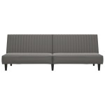 vidaXL Canapea cu 2 locuri, gri, piele ecologică