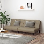 vidaXL Canapea extensibilă cu 2 locuri, cappuccino, piele ecologică vidaXL Canapea extensibilă cu 2 locuri, cappuccino, piele ecologică