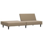 vidaXL Canapea extensibilă cu 2 locuri, cappuccino, piele ecologică vidaXL Canapea extensibilă cu 2 locuri, cappuccino, piele ecologică