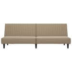 vidaXL Canapea extensibilă cu 2 locuri, cappuccino, piele ecologică vidaXL Canapea extensibilă cu 2 locuri, cappuccino, piele ecologică