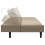 vidaXL Canapea extensibilă cu 2 locuri, cappuccino, piele ecologică vidaXL Canapea extensibilă cu 2 locuri, cappuccino, piele ecologică