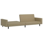 vidaXL Canapea extensibilă cu 2 locuri, cappuccino, piele ecologică vidaXL Canapea extensibilă cu 2 locuri, cappuccino, piele ecologică